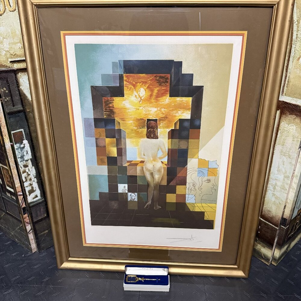 Salvador Dali Lincoln in Dalivision Signed Limited Edition with Viewing Lens